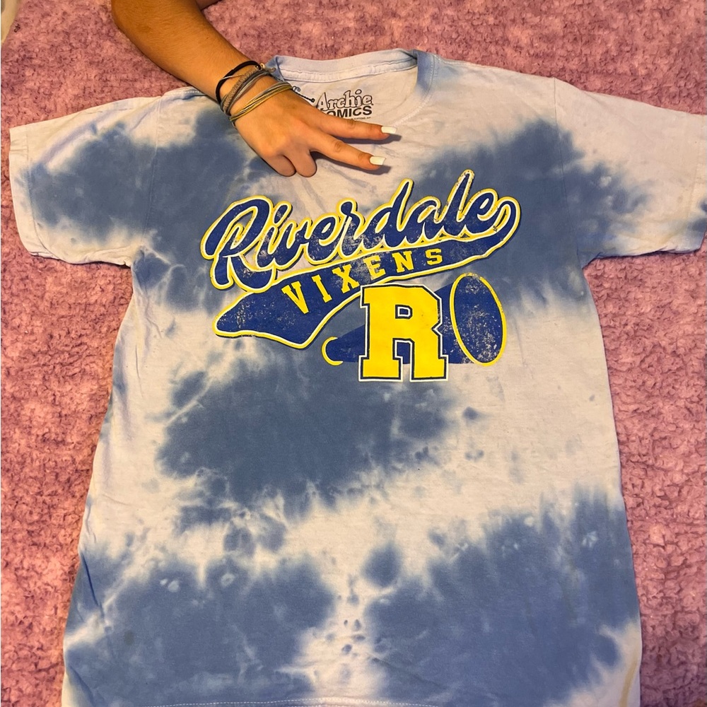 Riverdale Vixens, White, Yellow, and Blue Tie Dye, Archie Comics, T Shirt, Small
